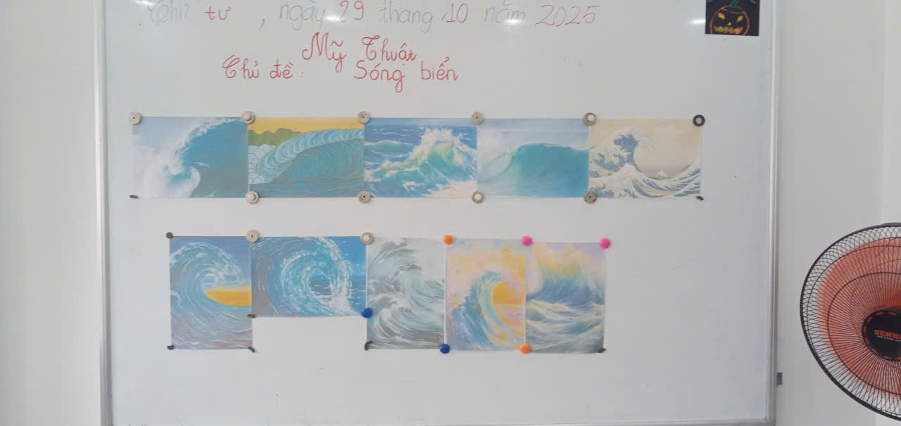 HỌC MỸ THUẬT: SÁNG TẠO VỚI CHỦ ĐỀ “SÓNG BIỂN”
