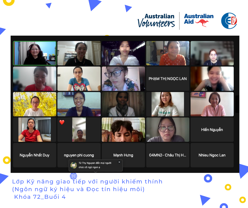 COURSE ON SKILLS FOR COMMUNICATION WITH PEOPLE WITH HEARING LOSS CLASS 72 – SESSION 4