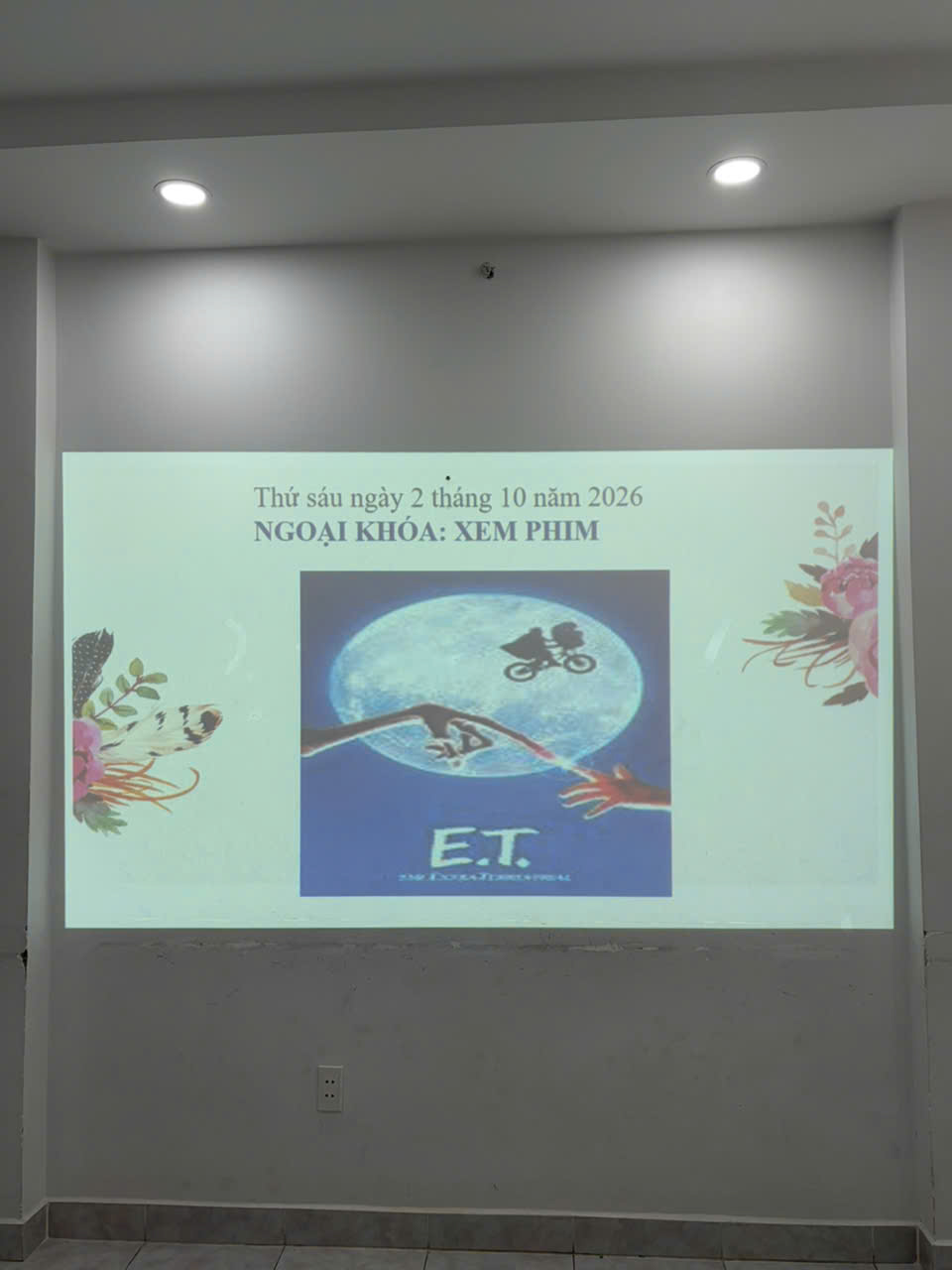 EXTRACURRICULAR ACTIVITY: MOVIE SCREENING OF “E.T.”