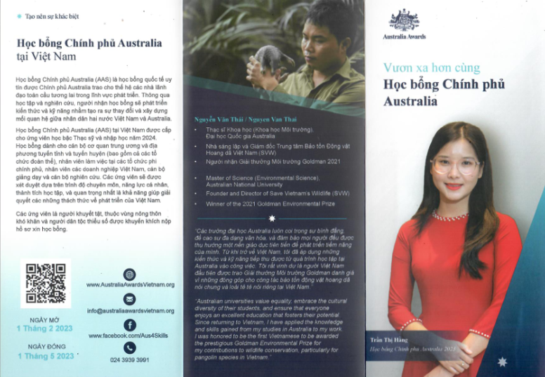 HỌC BỔNG CHÍNH PHỦ (AUSTRALIA AWARDS) TẠI VIỆT NAM BẮT ĐẦU NHẬN HỒ SƠ VÒNG TUYỂN CHỌN CHO NIÊN KHÓA 2024