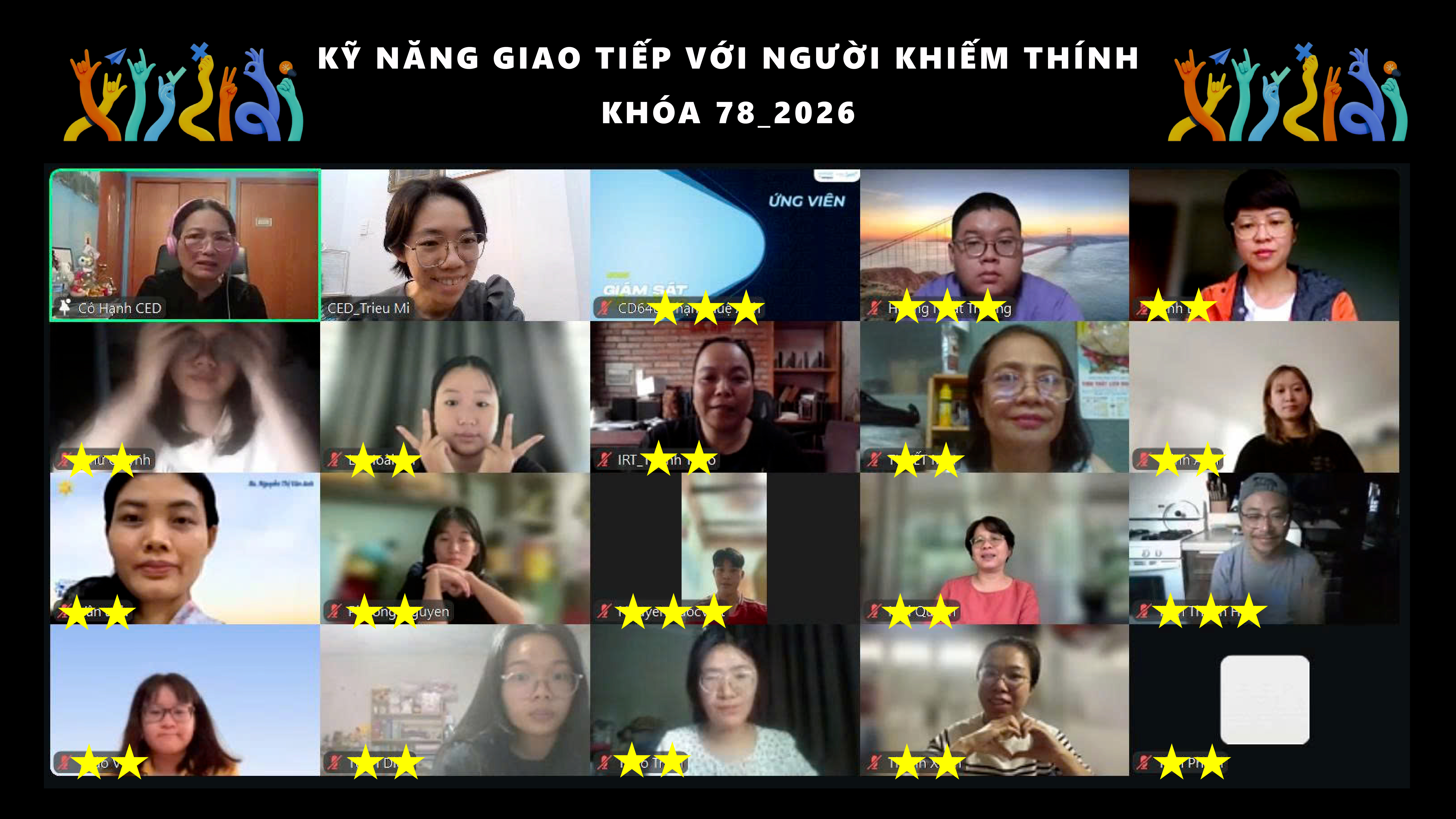 TẬP HUẤN: KỸ NĂNG GIAO TIẾP VỚI NGƯỜI KHIẾM THÍNH KHÓA 78 – BUỔI 4