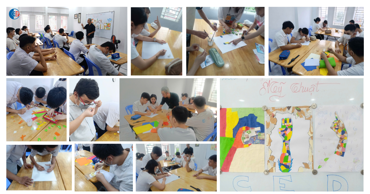 ART CLASS: PAPER TEARING AND PASTING - LANGUAGE OF THE HANDS (GROUP ACTIVITY)