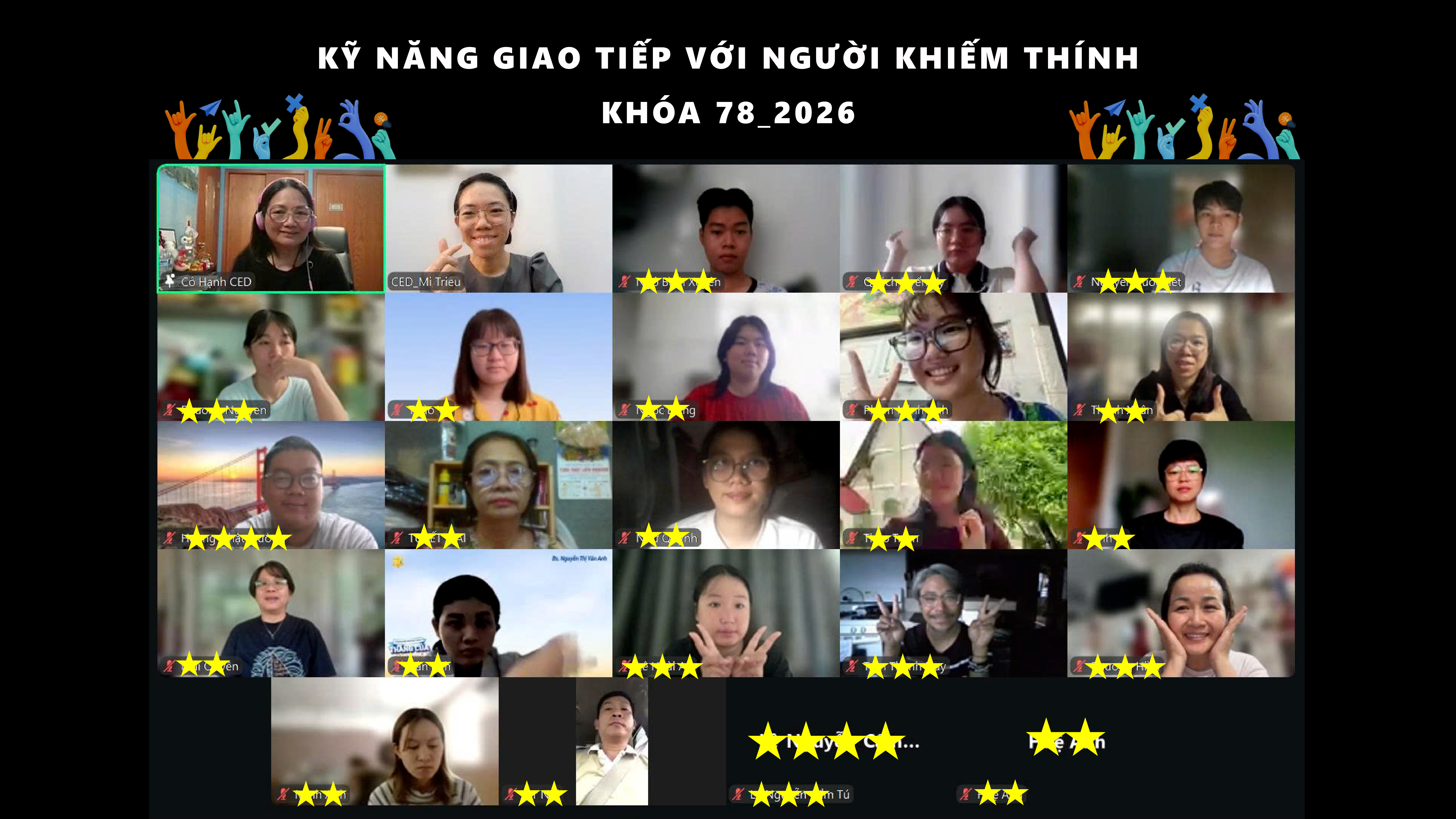 TẬP HUẤN: KỸ NĂNG GIAO TIẾP VỚI NGƯỜI KHIẾM THÍNH KHÓA 78 – BUỔI 5