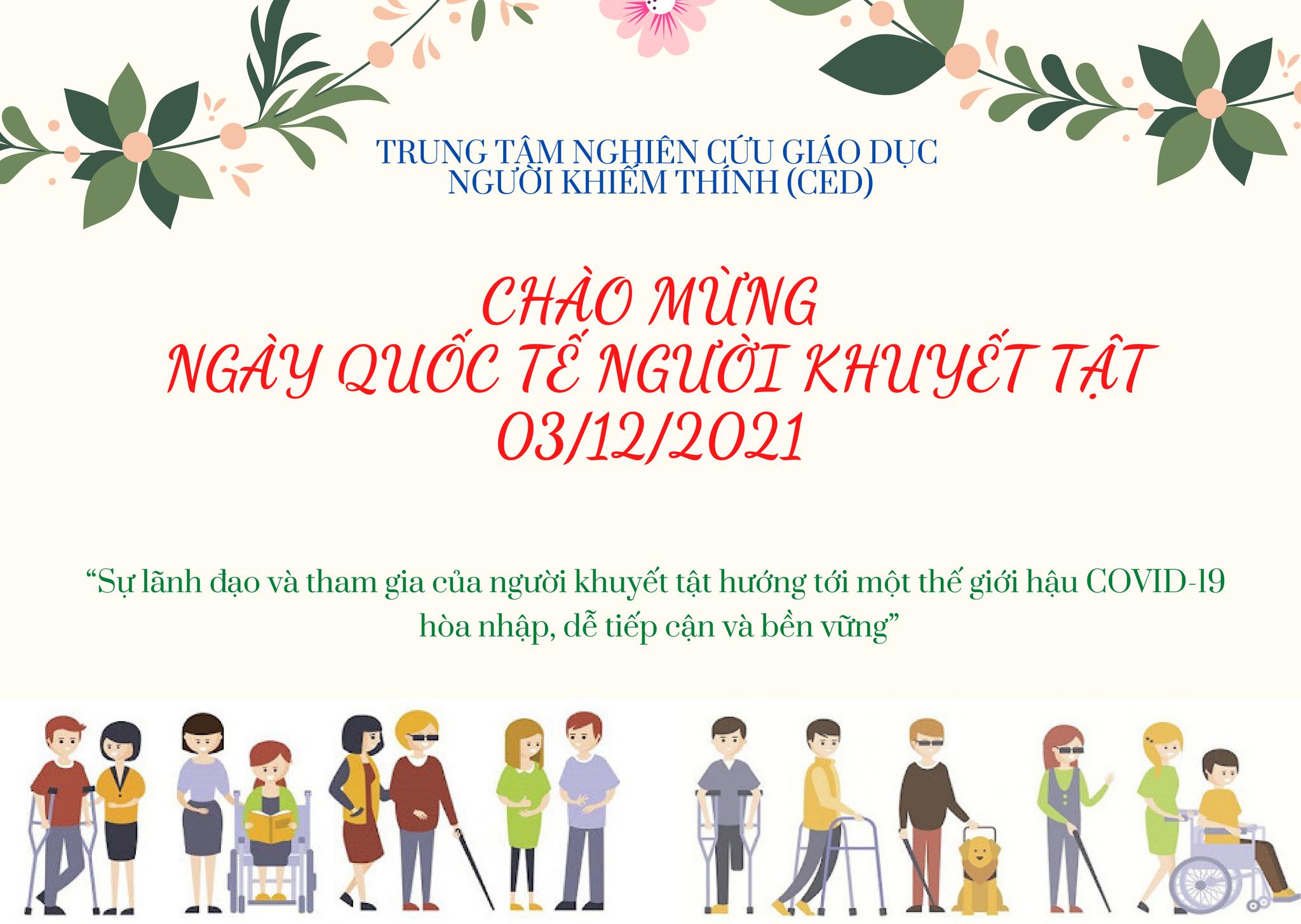 NGÀY QUỐC TẾ NGƯỜI KHUYẾT TẬT 03/12