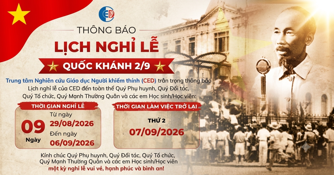 THÔNG BÁO LỊCH NGHỈ LỄ QUỐC KHÁNH 02/09/2026