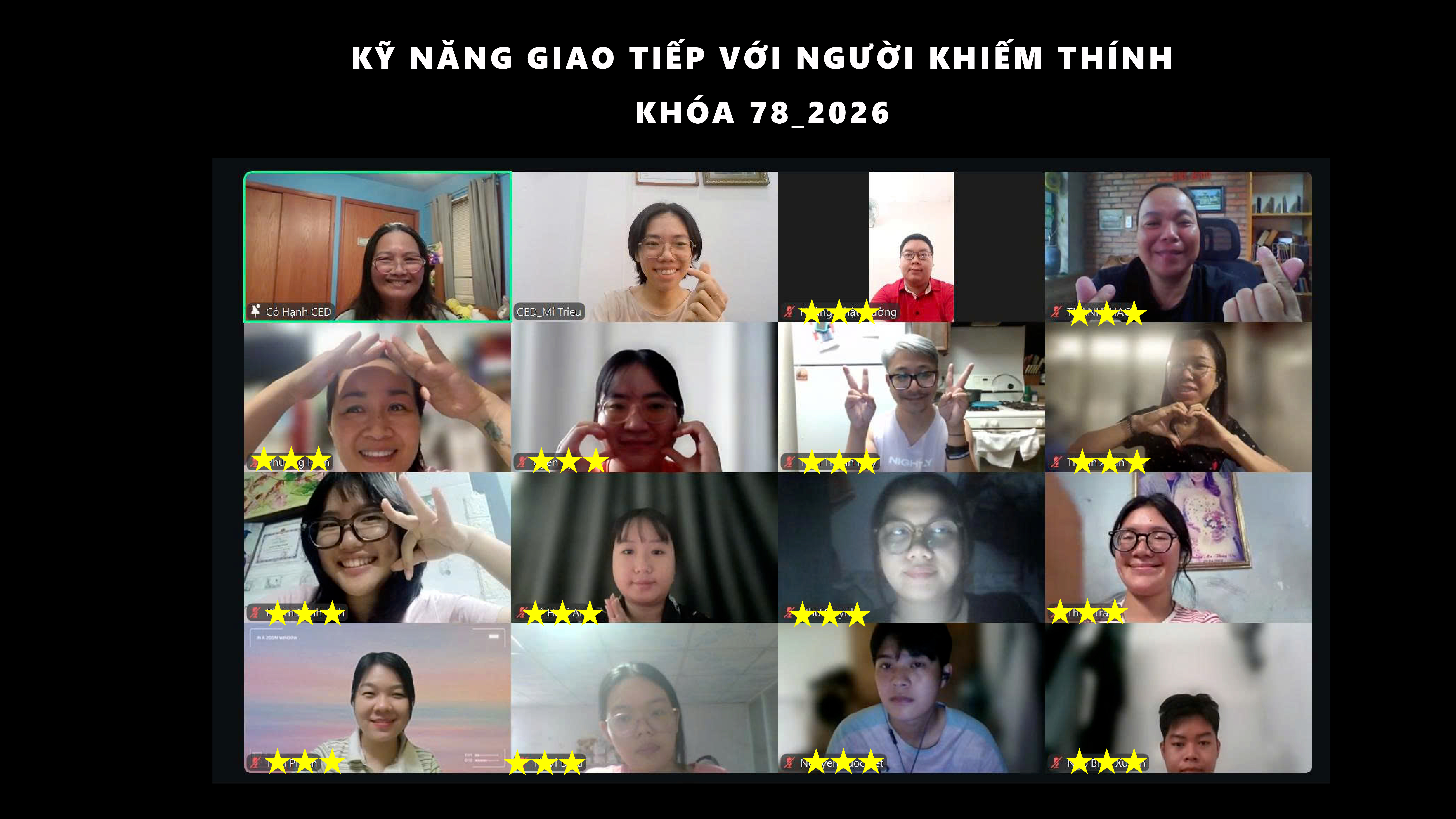 TẬP HUẤN: KỸ NĂNG GIAO TIẾP VỚI NGƯỜI KHIẾM THÍNH KHÓA 78 – BUỔI 10