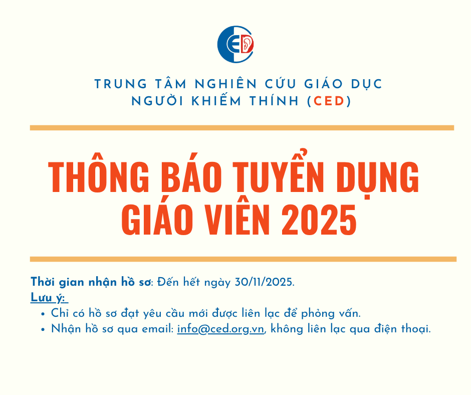 THÔNG BÁO TUYỂN DỤNG GIÁO VIÊN 2025