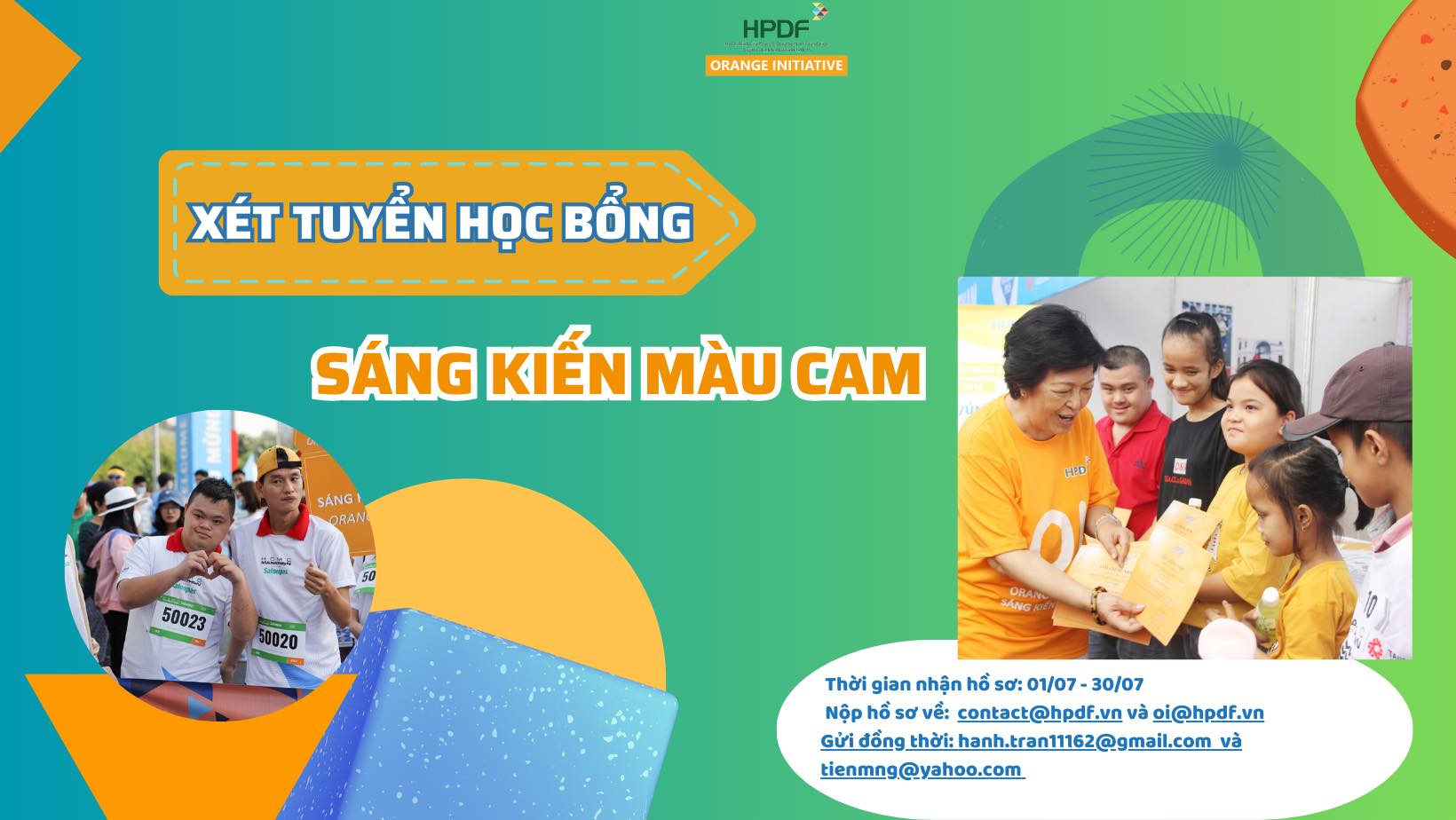 THÔNG BÁO NHẬN HỒ SƠ ỨNG TUYỂN HỌC BỔNG SÁNG KIẾN MÀU CAM - NĂM HỌC 2023-2024.