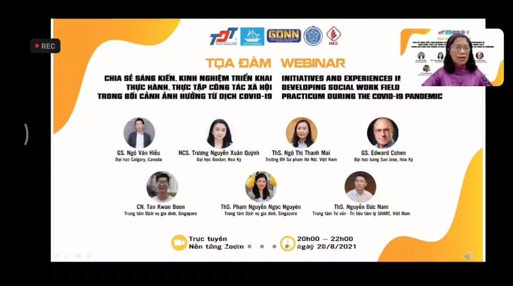 TỌA ĐÀM “CHIA SẺ SÁNG KIẾN, KINH NGHIỆM TRIỂN KHAI THỰC HÀNH, THỰC TẬP CTXH TRONG BỐI CẢNH ẢNH HƯỞNG TỪ DỊCH COVID-19”