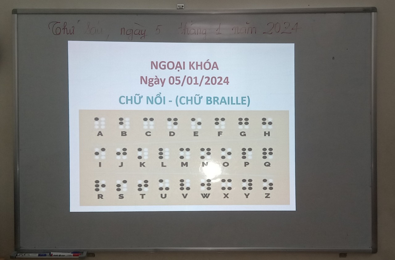 EXTRACURRICULAR SESSION: LEARN ABOUT BRAILLE