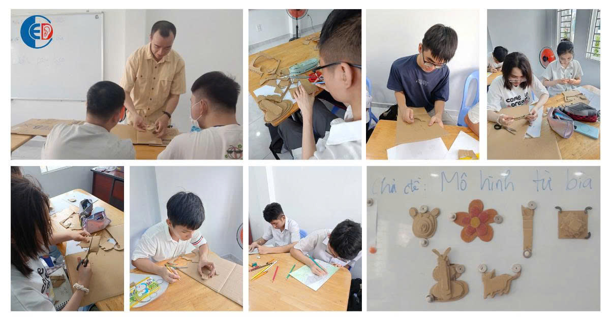 HỌC MĨ THUẬT: “MÔ HÌNH TỪ BÌA”